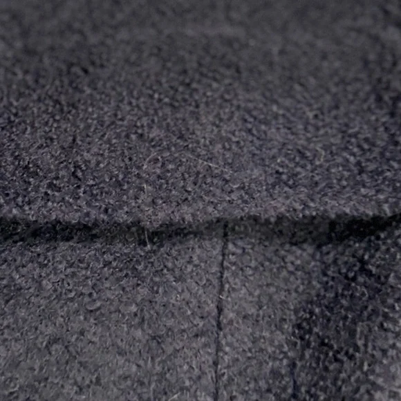 Belle Badgley Mischka Navy Blue Coat withh Faux Fur Size 2 - Picture 5 of 5